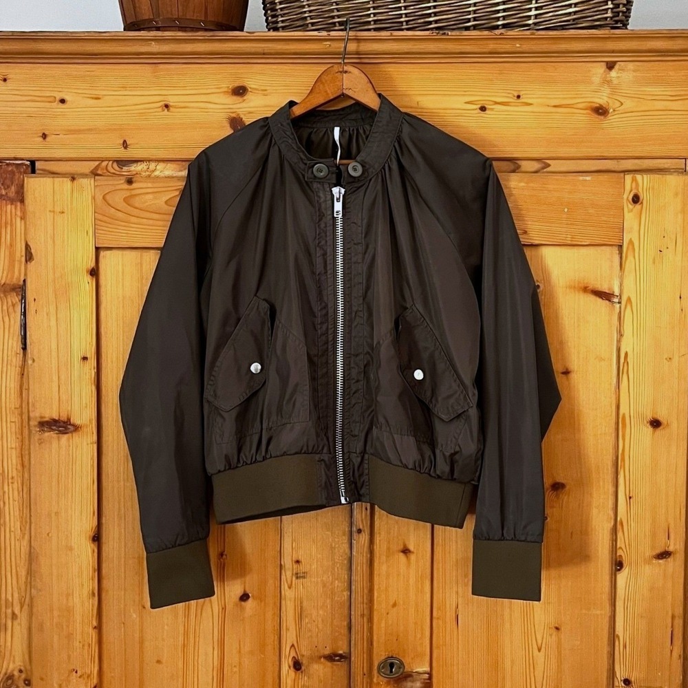 Free People Midnight Bomber Jacket Small Green